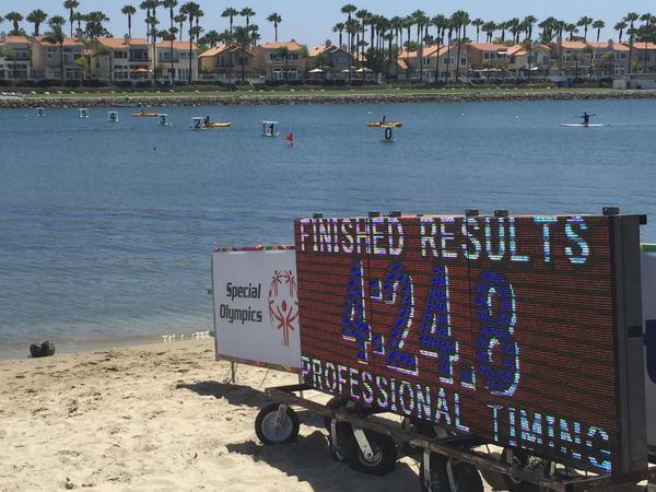 LED Displays at the SOWG Kayak races