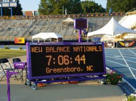 Tableau d'affichage des championnats nationaux New Balance