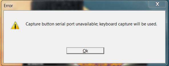 Capture Button Unavailable