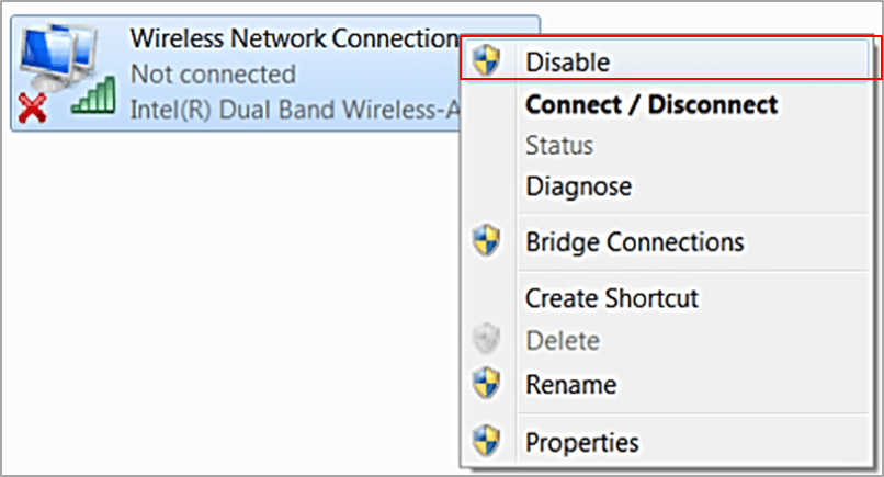 Disable Wireless