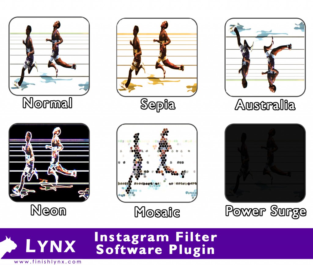 FinishLynx Instagram Filter Plugin for April Fool's Day.