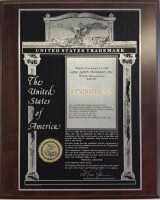 FinishLynx trademark plaque