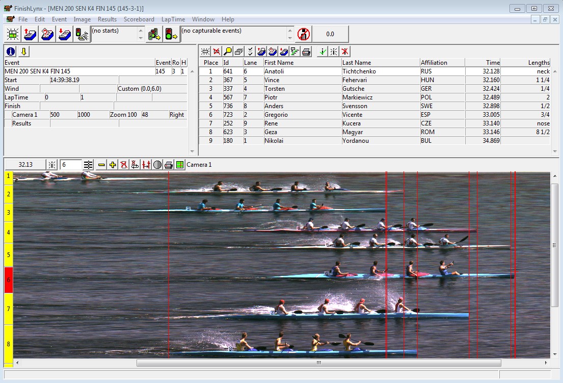 PhotoFinish Timing Systems for Rowing & Paddling FinishLynx