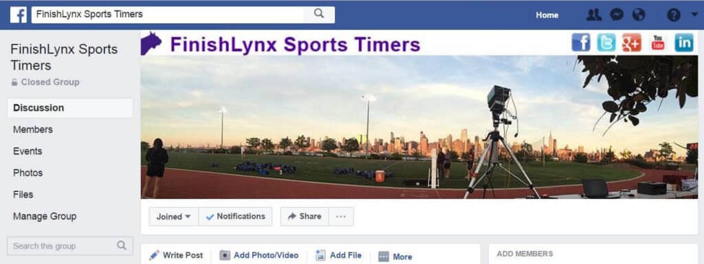FinishLynx Sports Timers Facebook Group